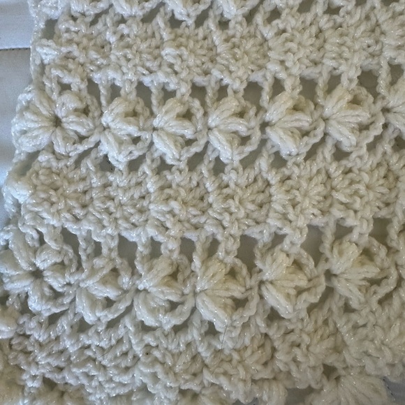 Two hand crocheted outfits with a One crocheted blanket
With a Pearl White Yarn - Picture 13 of 16